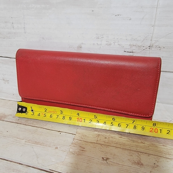 Celine vintage red foldover wallet - Picture 3 of 13
